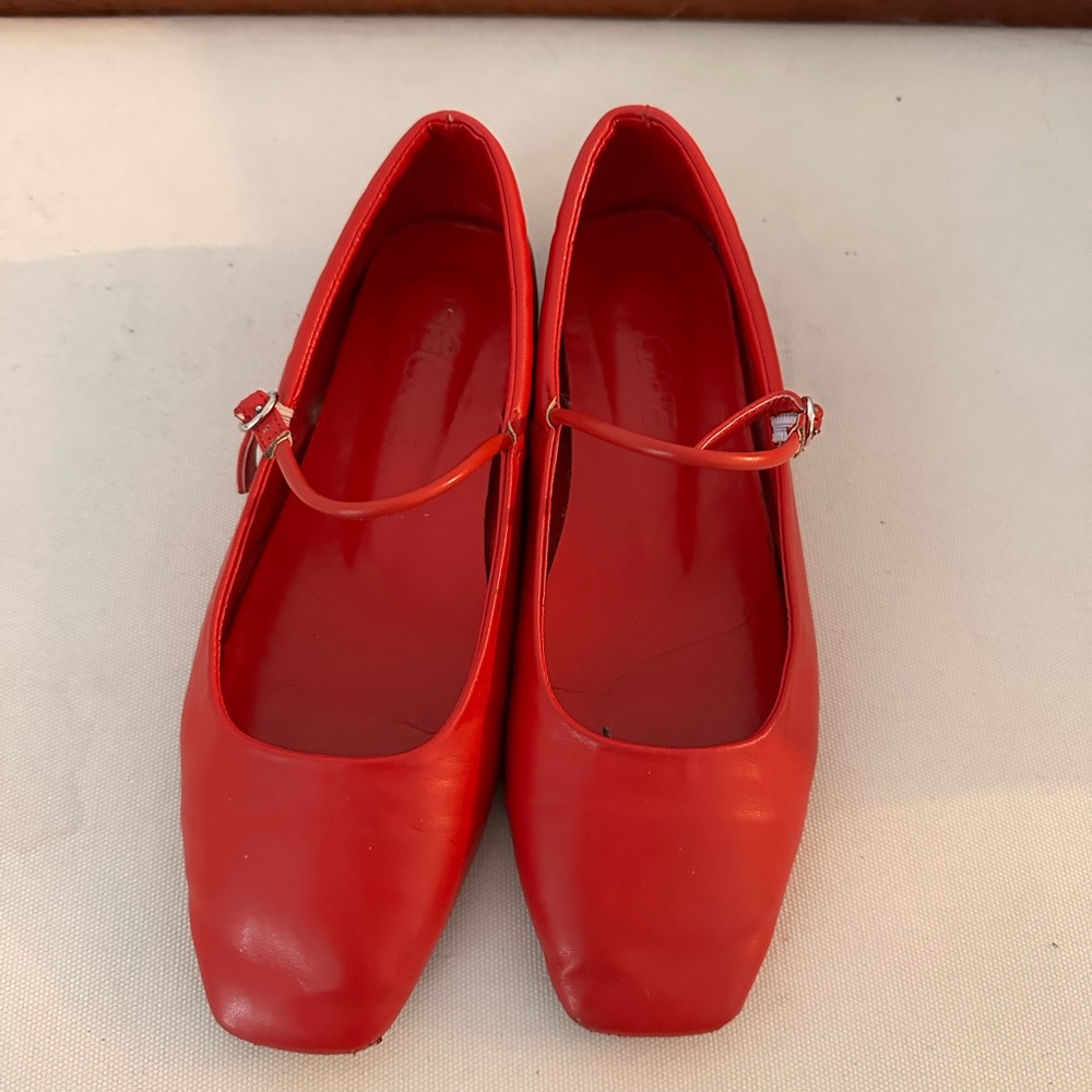 Red Women's Mary Jane flats
